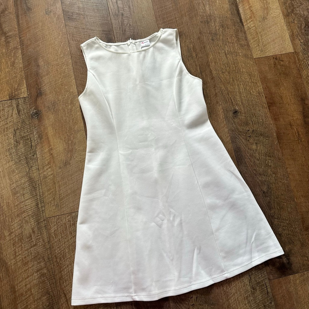 Women's WIHOLL White Sleeveless Mini Dress L